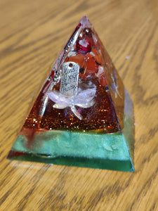 Mini Red Jasper Orgonite EMF Protection/Chakra Healing Pyramid