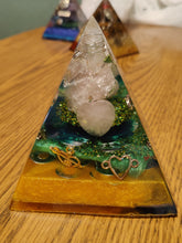 Load image into Gallery viewer, Large Rose Quartz Orgonite EMF Protection/Chakra Healing Pyramid SYM