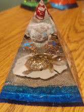 Load image into Gallery viewer, **SPECIAL** Amazonite Orgonite EMF Protection/Chakra Healing Pyramid Symm?
