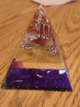 Load image into Gallery viewer, Mini Carnelian Orgonite EMF Protection/Chakra Healing Pyramid 2-19 Symm