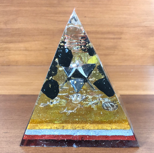 XXLarge Shungite Orgonite EMF Protection/Chakra Healing Pyramid