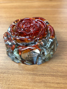 Red Jasper Orgonite EMF Protection/Chakra healing Rose