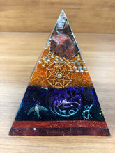 Load image into Gallery viewer, **SPECIAL** Carnelian Orgonite EMF Protection/Chakra Healing Pyramid