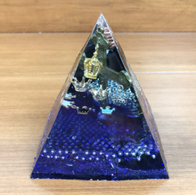 Load image into Gallery viewer, Medium Black Tourmaline Orgonite EMF Protection/Chakra Healing Pyramid Yes