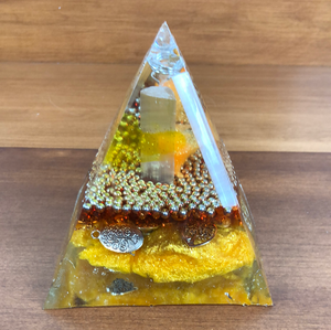 Large Selenite Orgonite EMF Protection/Chakra Healing Pyramid