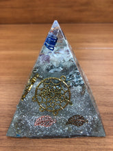 Load image into Gallery viewer, Mini Amethyst Orgonite EMF Protection/Chakra Healing Pyramid 2-19